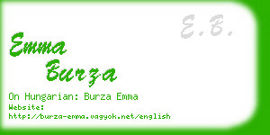 emma burza business card